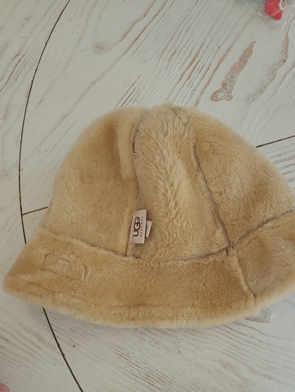 UGG Tan Suede Shearling Bucket Hat - Picture 6 of 10
